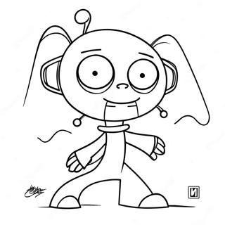 Gir The Dog Invader Zim Coloring Page 6832-5619