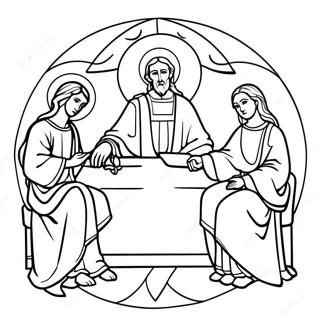 Colorful Holy Trinity Illustration Coloring Page 68333-54913