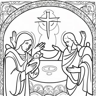 Colorful Holy Trinity Illustration Coloring Page 68333-54914