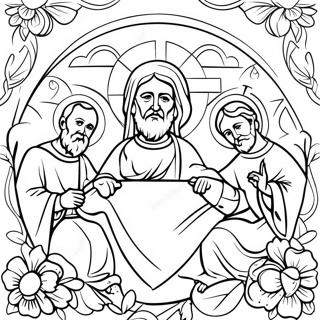 Colorful Holy Trinity Illustration Coloring Page 68333-54916