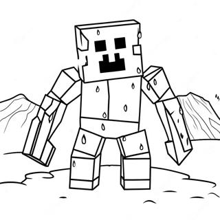 Minecraft Snow Golem Coloring Pages