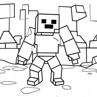 Minecraft Snow Golem Coloring Page 68342-54918