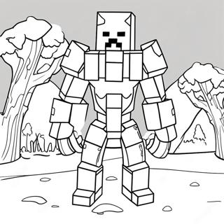 Minecraft Snow Golem Coloring Page 68342-54920