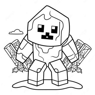 Cute Minecraft Snow Golem Coloring Page 68343-54934