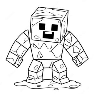 Cute Minecraft Snow Golem Coloring Page 68343-54935