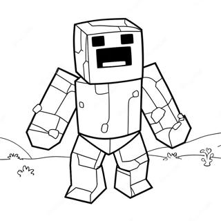 Cute Minecraft Snow Golem Coloring Page 68343-54936