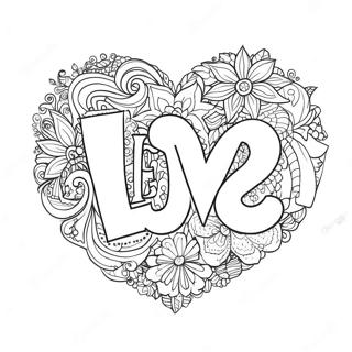 Love Word Coloring Pages