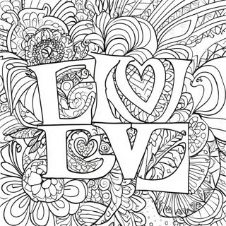 Love Word Coloring Page 68352-54922