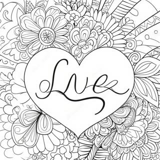 Love Word Coloring Page 68352-54924