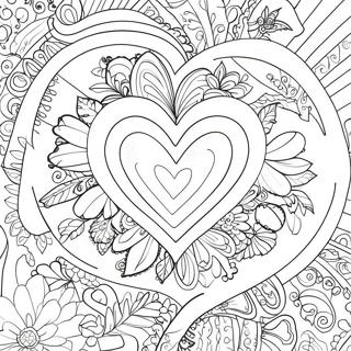 Sweet Love Heart Coloring Page 68353-54925