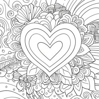 Sweet Love Heart Coloring Page 68353-54926