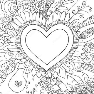 Sweet Love Heart Coloring Page 68353-54927