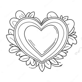 Sweet Love Heart Coloring Page 68353-54928