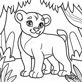 Nala In Beautiful Jungle Coloring Page 68383-54953