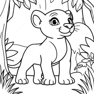 Nala In Beautiful Jungle Coloring Page 68383-54954