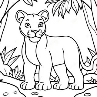 Nala In Beautiful Jungle Coloring Page 68383-54955