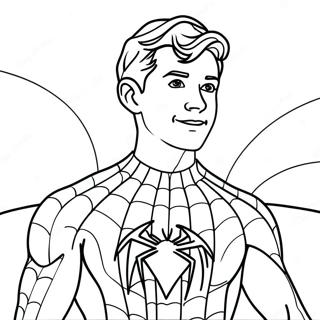 Spiderman Tom Holland Coloring Page 68392-54958