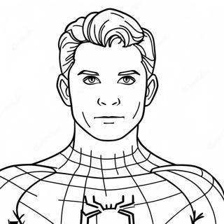 Spiderman Tom Holland Coloring Page 68392-54959