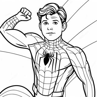 Spiderman Tom Holland Coloring Page 68392-54960