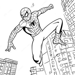 Action Packed Spiderman Tom Holland Coloring Page 68393-54961