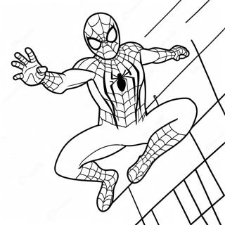 Action Packed Spiderman Tom Holland Coloring Page 68393-54962