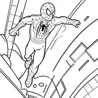 Action Packed Spiderman Tom Holland Coloring Page 68393-54963