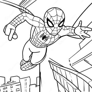 Action Packed Spiderman Tom Holland Coloring Page 68393-54964