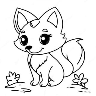 Kawaii Fox Coloring Pages