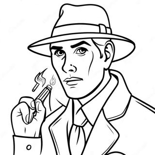 Mysterious Detective Coloring Page 68423-54991