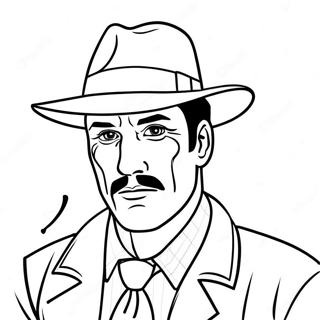 Mysterious Detective Coloring Page 68423-54992