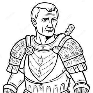 Julius Caesar In Armor Coloring Page 68433-54993