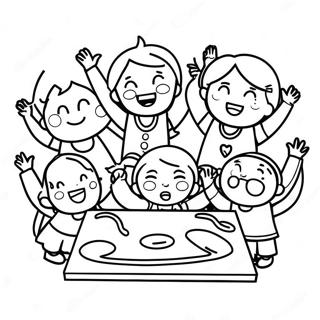 Happy Children Signing Coloring Page 68453-55015