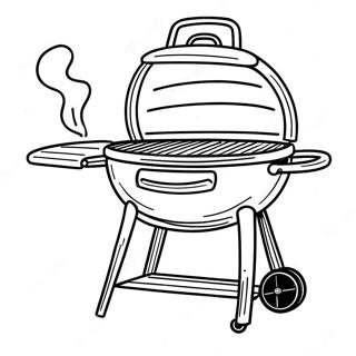 Barbecue Grill With Smoke Coloring Page 68503-55051