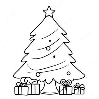 Joyful Christmas Tree Coloring Page 68513-55054