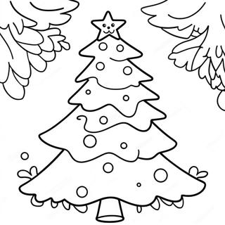 Joyful Christmas Tree Coloring Page 68513-55055