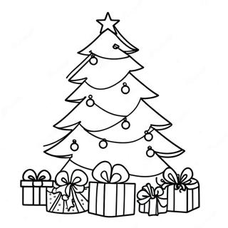 Joyful Christmas Tree Coloring Page 68513-55056