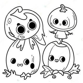 Cute Spookiz Characters Coloring Page 68533-55070