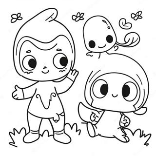 Cute Spookiz Characters Coloring Page 68533-55071