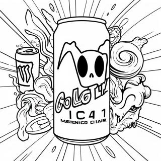 Cool Monster Energy Drink Can Coloring Page 68553-55099