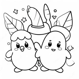 Colorful Peeps Family Coloring Page 68593-55121