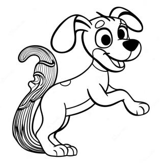 Playful Slinky Dog In Motion Coloring Page 68613-55138