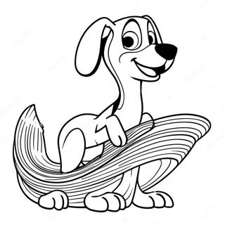 Playful Slinky Dog In Motion Coloring Page 68613-55140