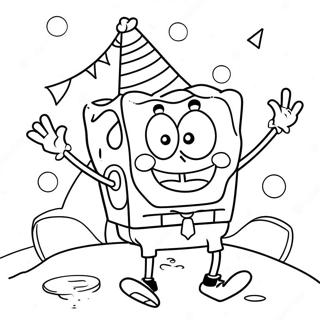 Spongebob Happy Birthday Coloring Pages