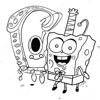 Spongebob Happy Birthday Coloring Page 68632-55150