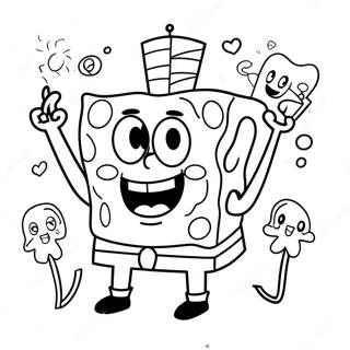 Spongebob Happy Birthday Coloring Page 68632-55151