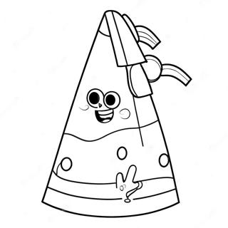 Spongebob Party Hat Coloring Page 68633-55157