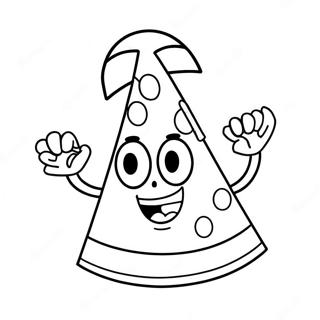 Spongebob Party Hat Coloring Page 68633-55159