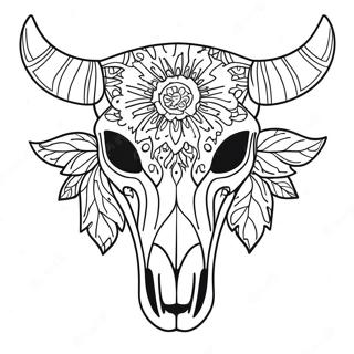 Cow Skull Coloring Pages