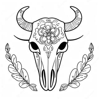 Cow Skull Coloring Page 68672-55179