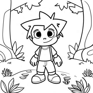 Sora In A Magical Forest Coloring Page 68683-55195